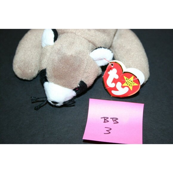 Ty Beanie Baby Ringo Raccoon 1995 no stamp PVC Pellets errors retired 4014 NEW - Picture 9 of 9